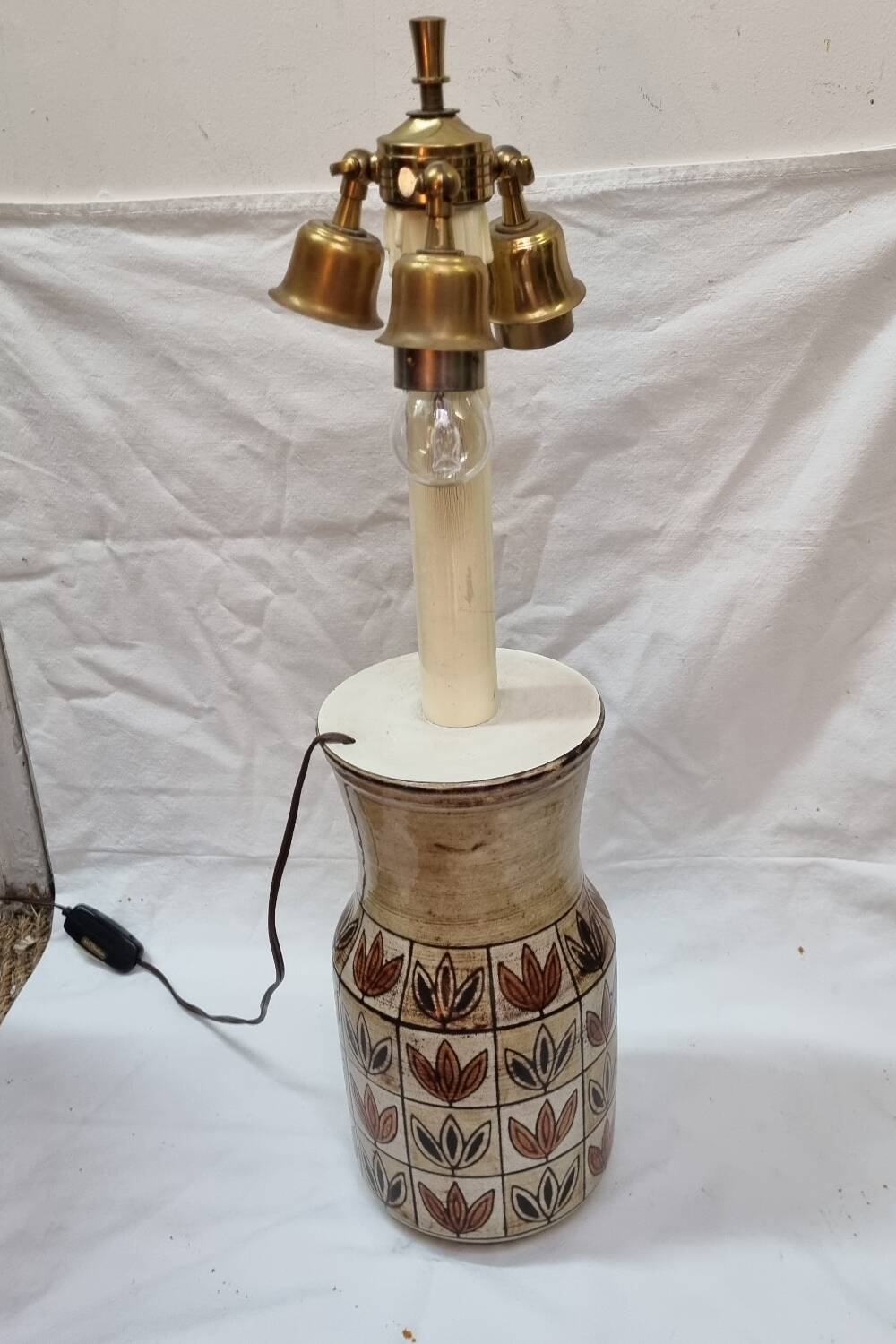 Ceramic lamp by jc Mallarmey, 1950