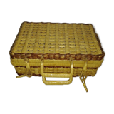 Vintage wicker briefcase