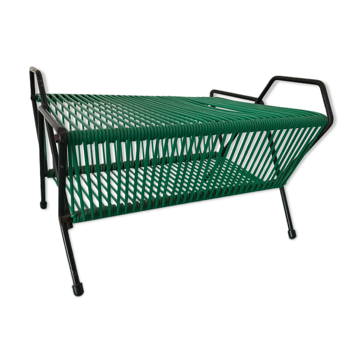 Vinyl rack scoubidou vintage