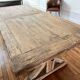 Antique solid oak farmhouse table with star legs - length 200 cm