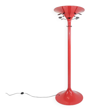 Porte-manteau rouge vif - lampadaire par BBPR pour Kartell, années 1970