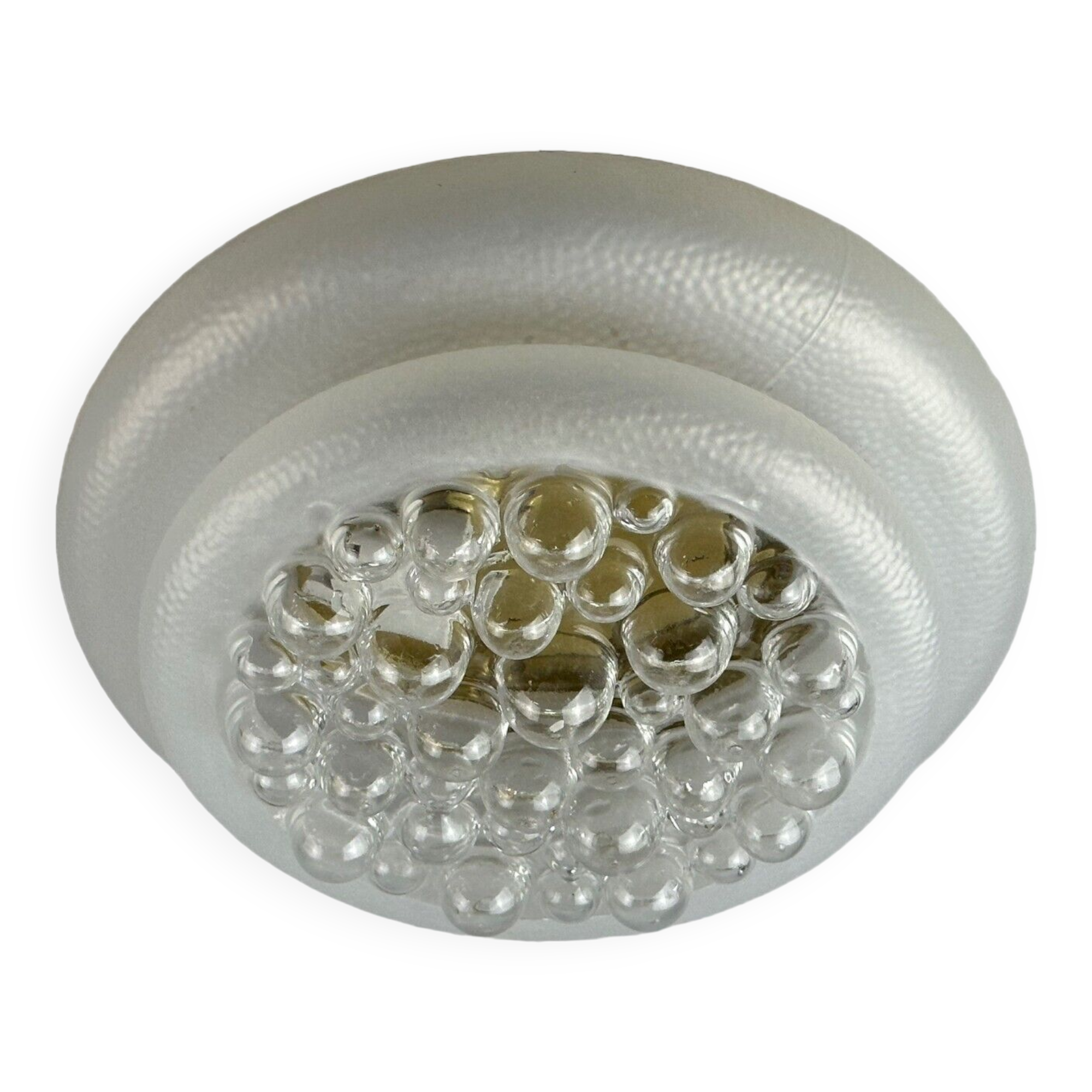 60s 70s Plafoniere gold wall lamp bubble glass space age design