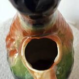 Large duck jug in Saint-Clément earthenware – signed – vintage