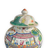 Large potiche covered