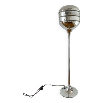Vintage chrome steel floor lamp
