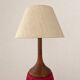 Large teak table lamp for Kirk.