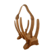Porte revue forme organique en bois et cuir
