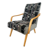 Fauteuil lounge vintage par Jiri Jiroutek pour Jitona, Tchécoslovaquie années 1960.