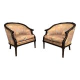 Pair of 80s bamboo-style armchairs