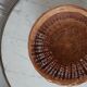 Wicker pot cover / vintage rattan 70s