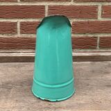 Vintage pitcher in green enameled sheet metal