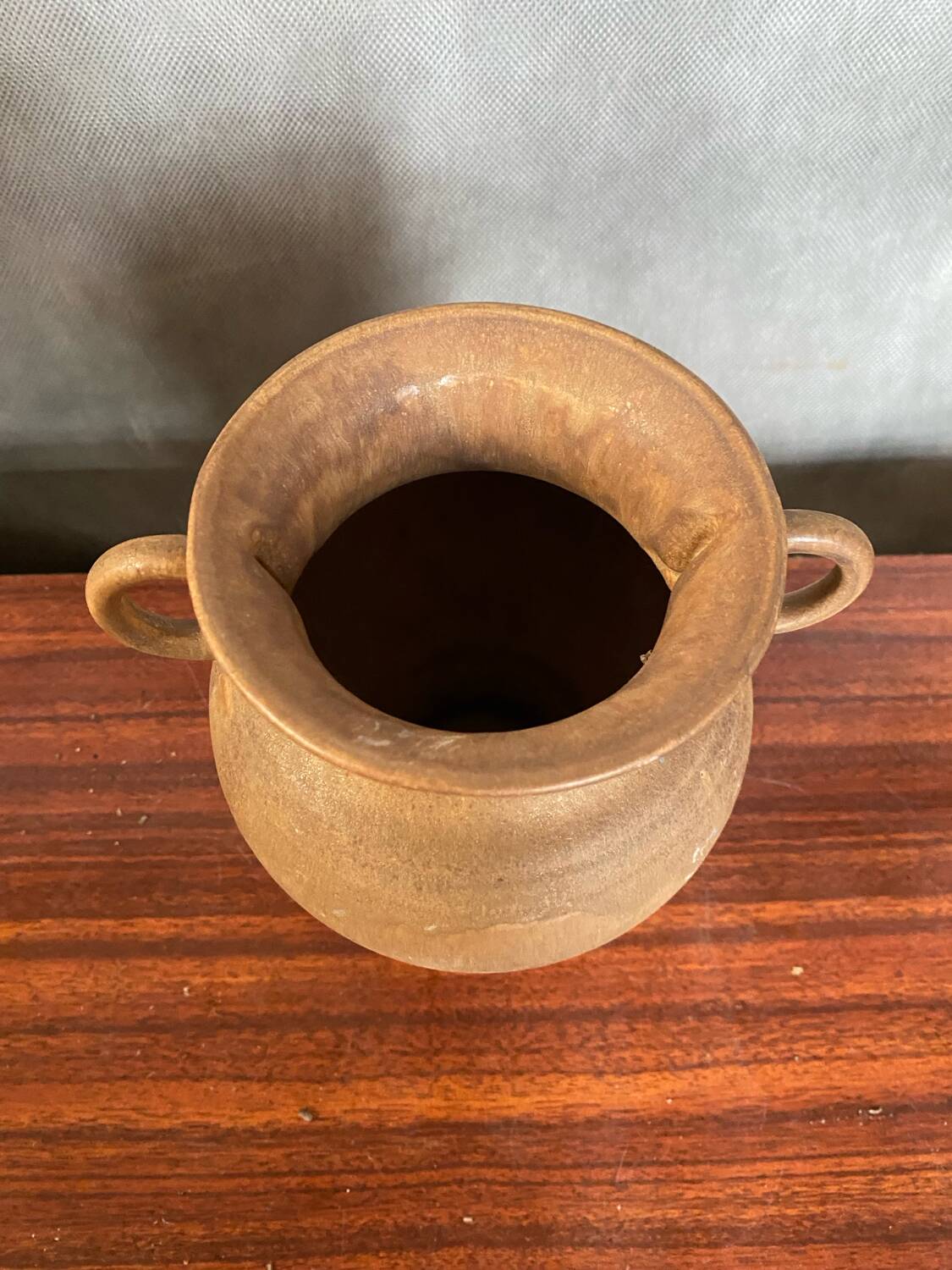 Antique vase with handles rhodes france ceramic beige vintage