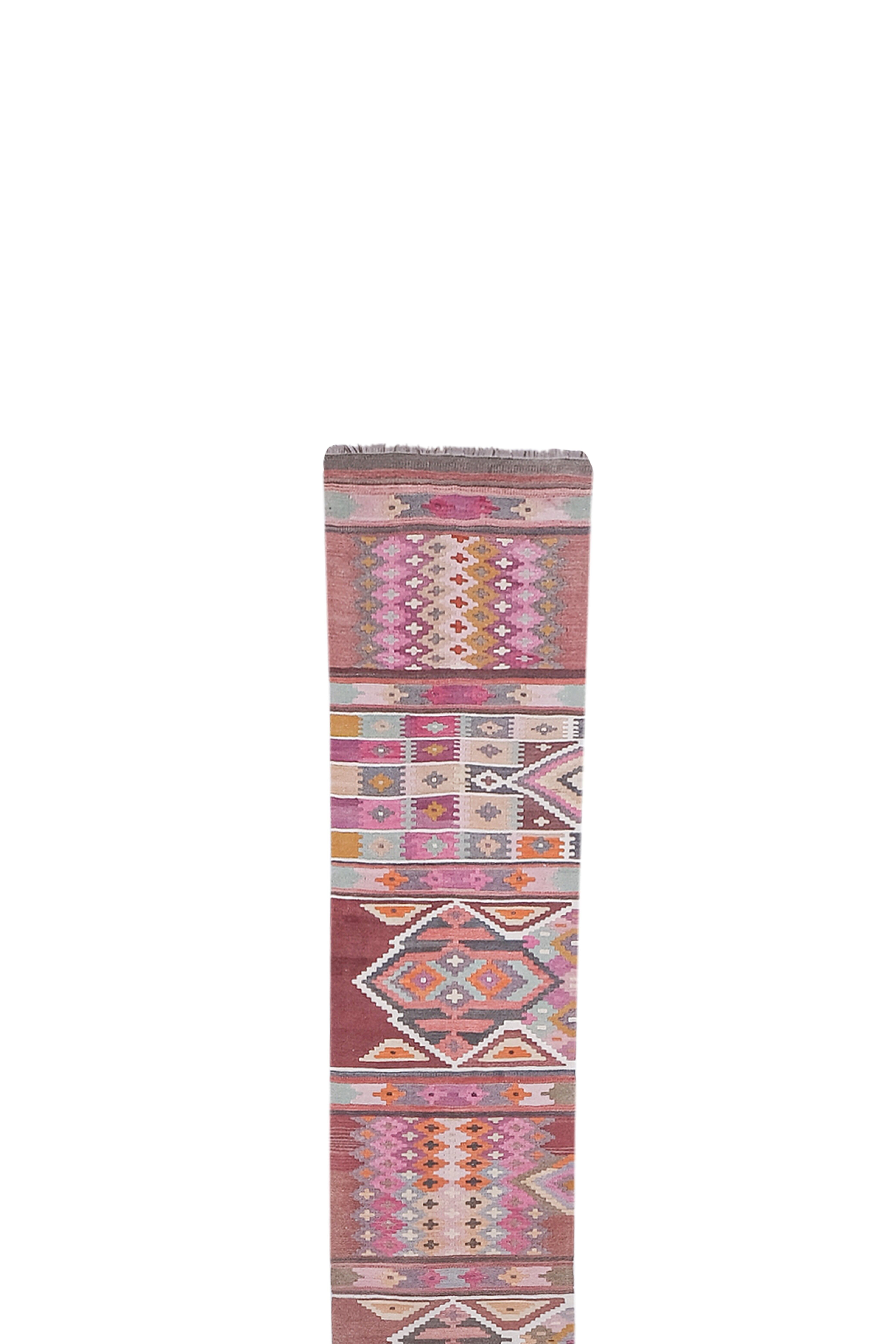 Vintage Turkish rug from Oushak, hand-woven 74x829 cm