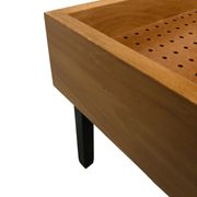 Lit d'appoint vintage en bouleau design métal années 60