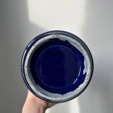 Royal blue vase with gold edging