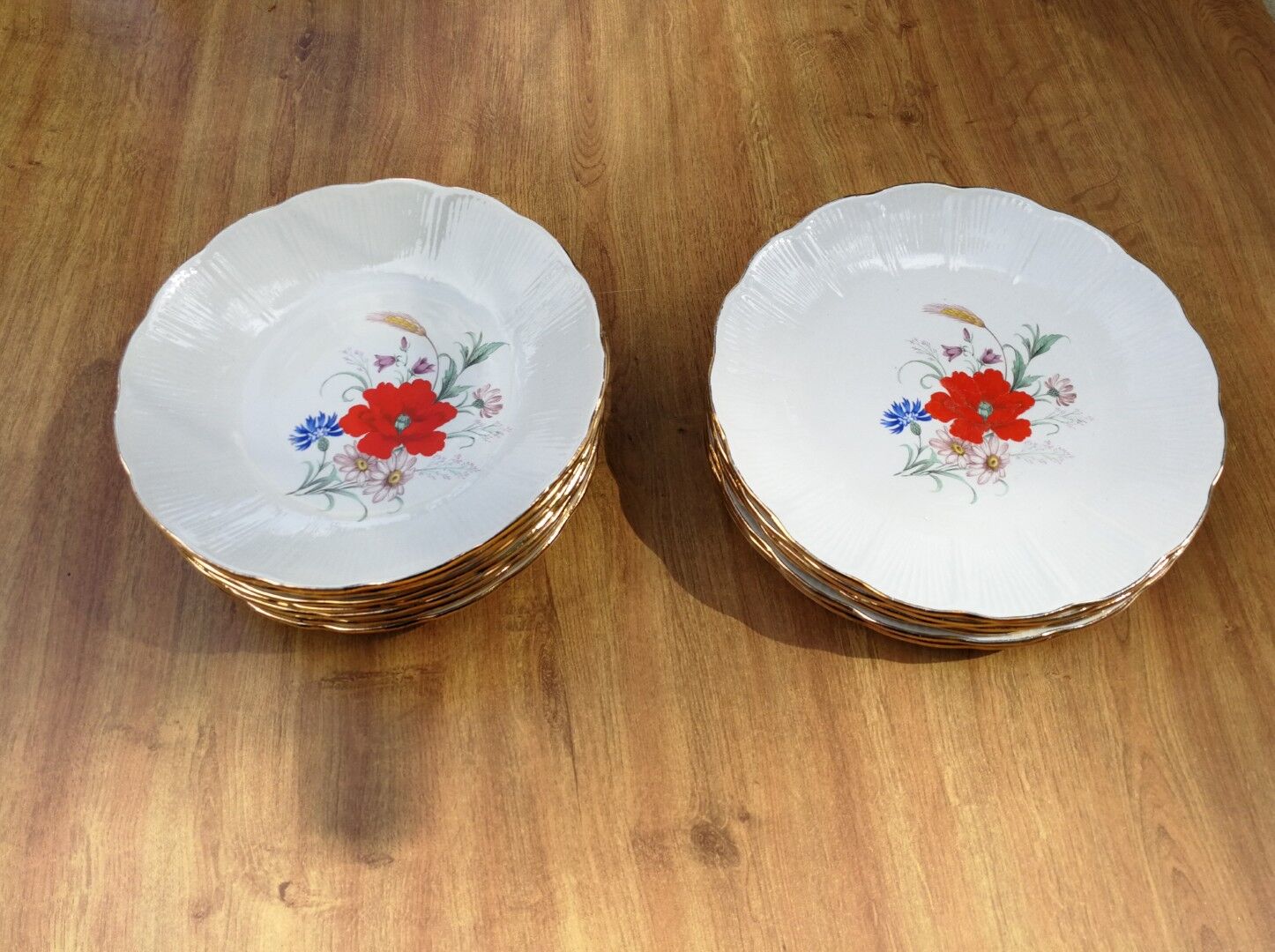 Lot of 15 Old Plates L'Amandinoise 1950s