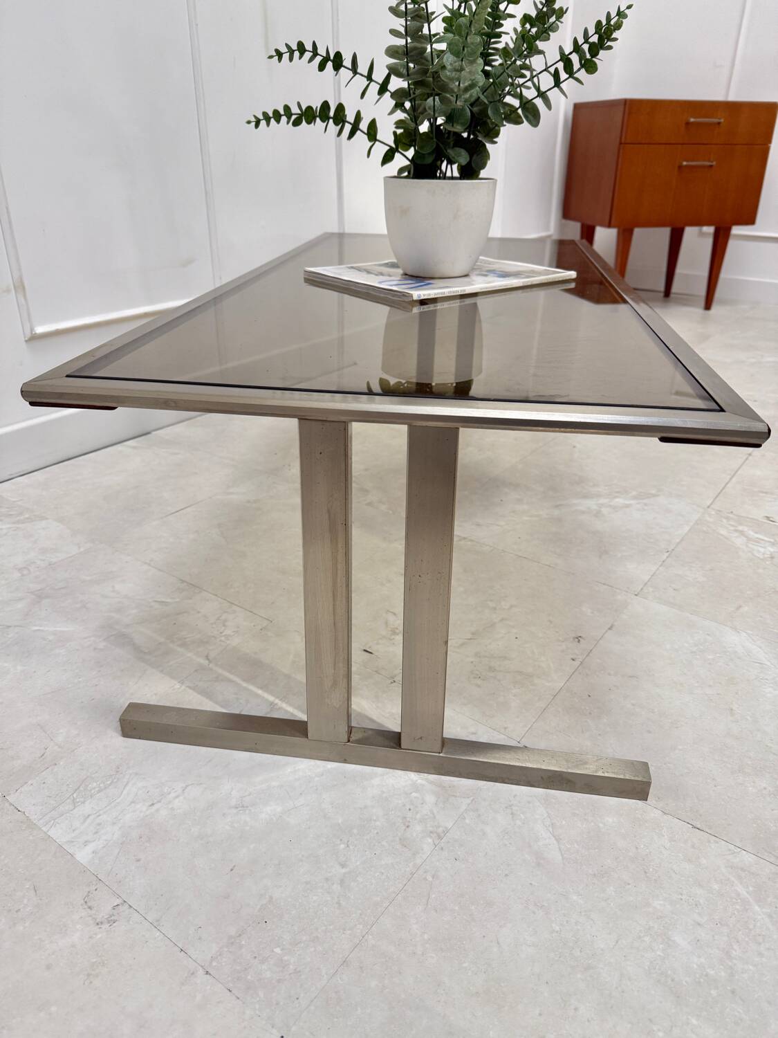 Smoked glass coffee table