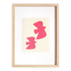 Peinture oiseaux -rose fluo- signée Eawy
