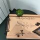 Plateau en miroir rose