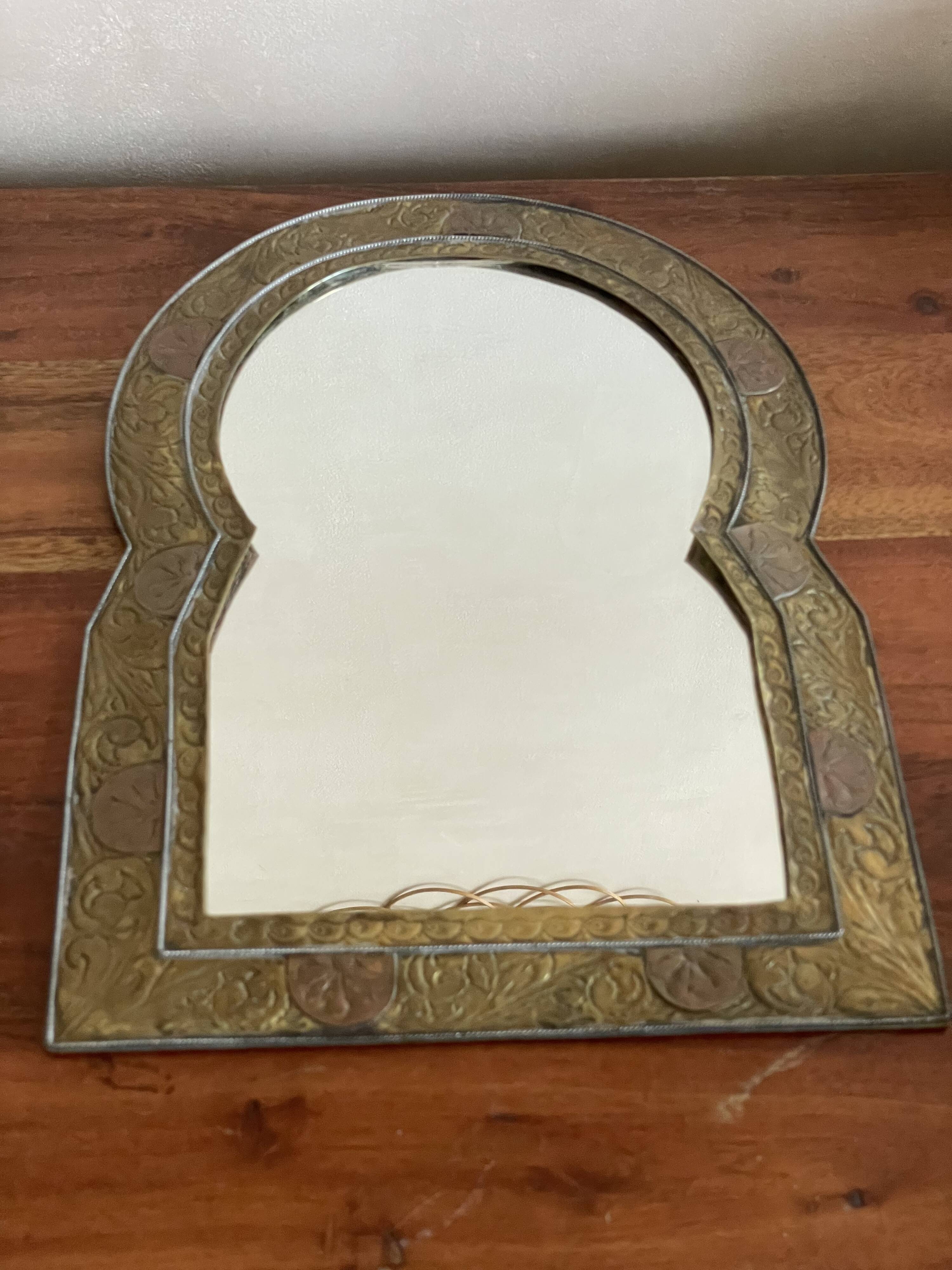 Brass mirror