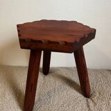 Tabouret tripode bois esprit chalet montagne