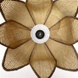 Vintage rattan flower pendant lamp