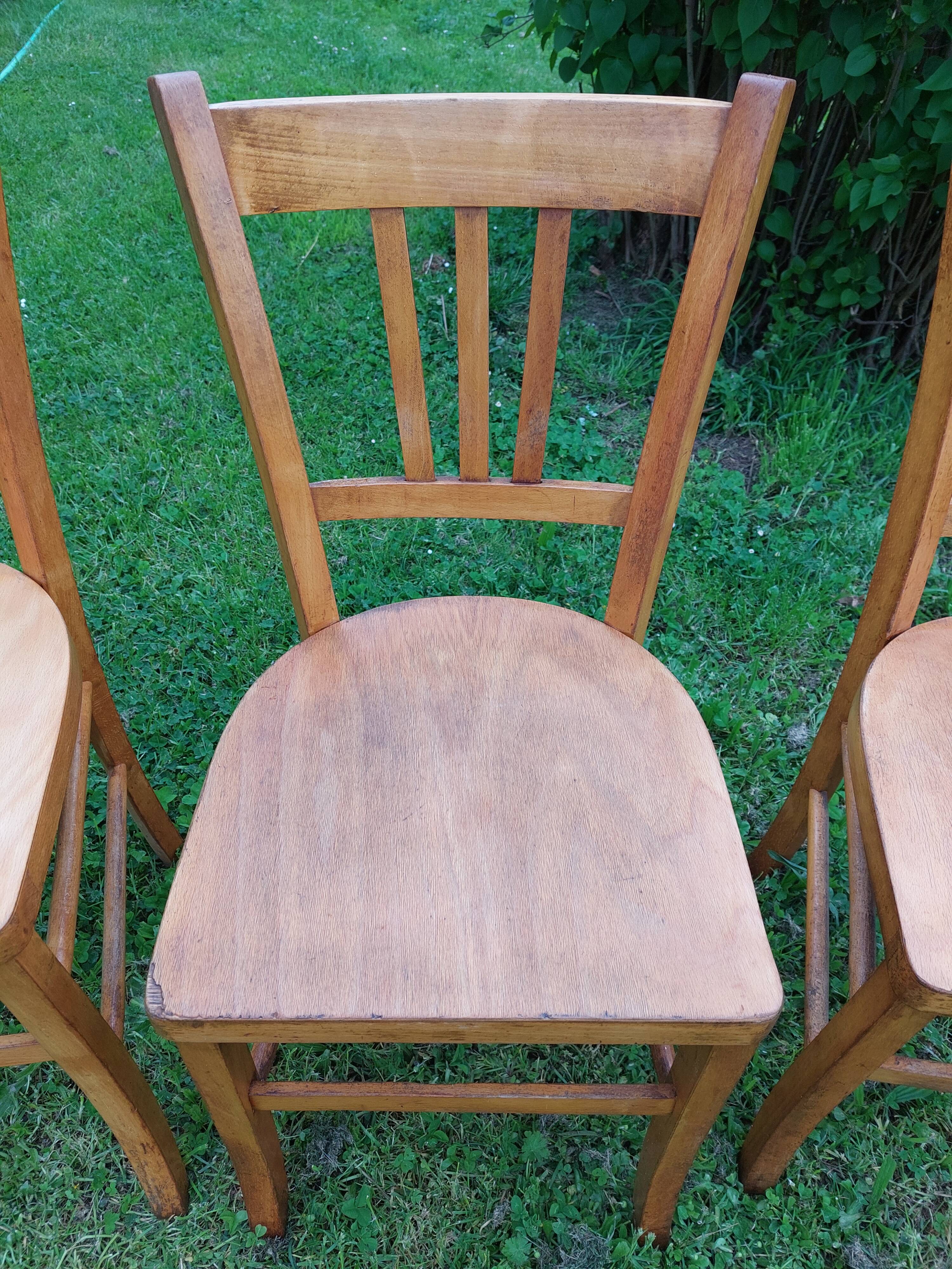 6 sanded bistro chairs