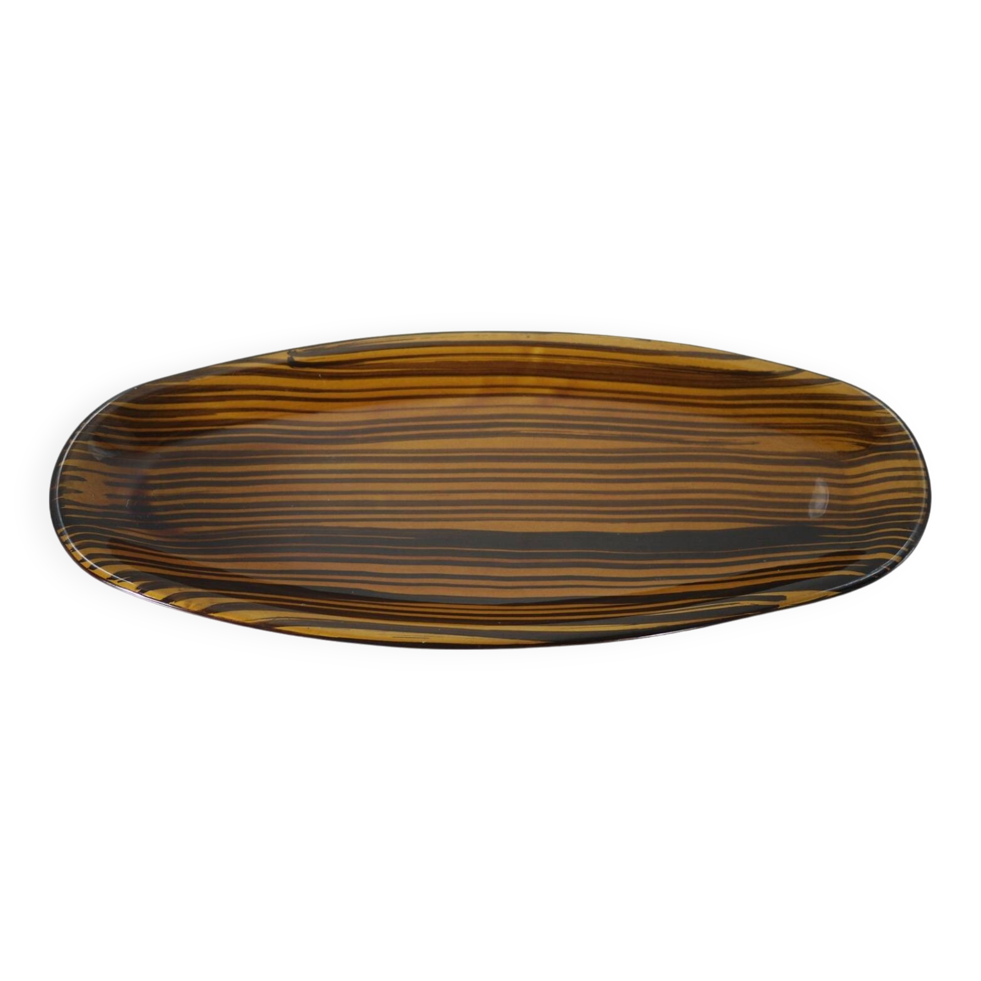 Grand plat vintage en céramique Domino Design by Sarreguemines