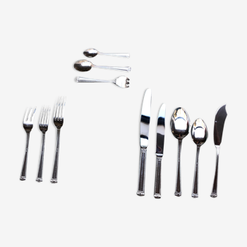 Silver metal cutlery set 141pieces