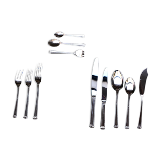 Silver metal cutlery set 141pieces