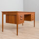 Danish Teak Model 130/1 Desk by Børge Mogensen for Søborg Møbelfabrik, freestanding 1950s
