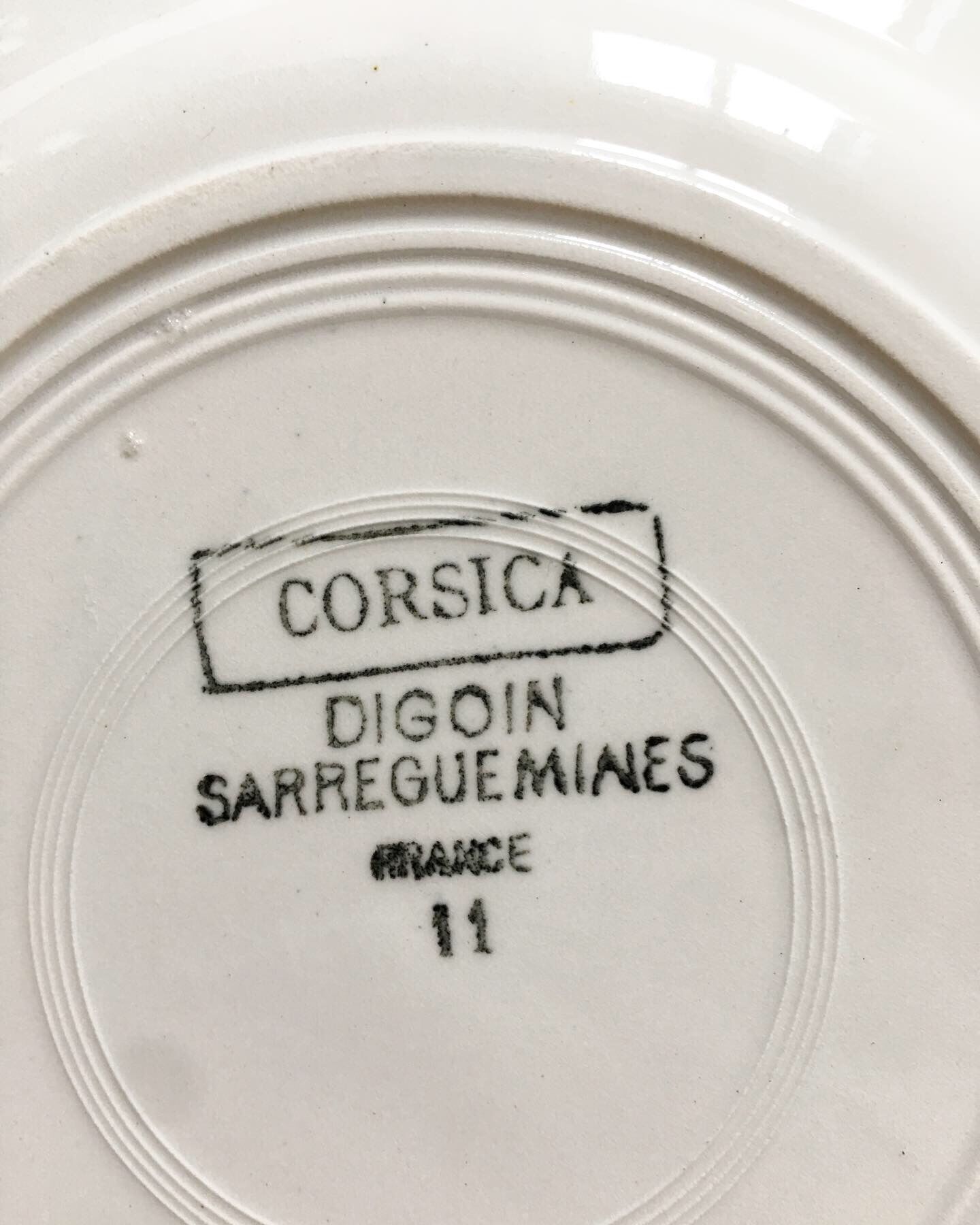 6 plates for dessert digoin Corsica