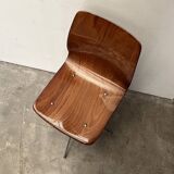 Vintage Scandinavian curved wood chair
