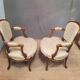 Pair of Louis XVI style armchairs