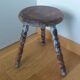 Wabi Sabi tripod stool with pearl feet bobbin