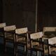 Ensemble de 8 chaises de salle à manger danoises en pin et cordon de papier tissé, Tage Poulsen, années 1970