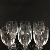 Set of 6 crystal wine glasses