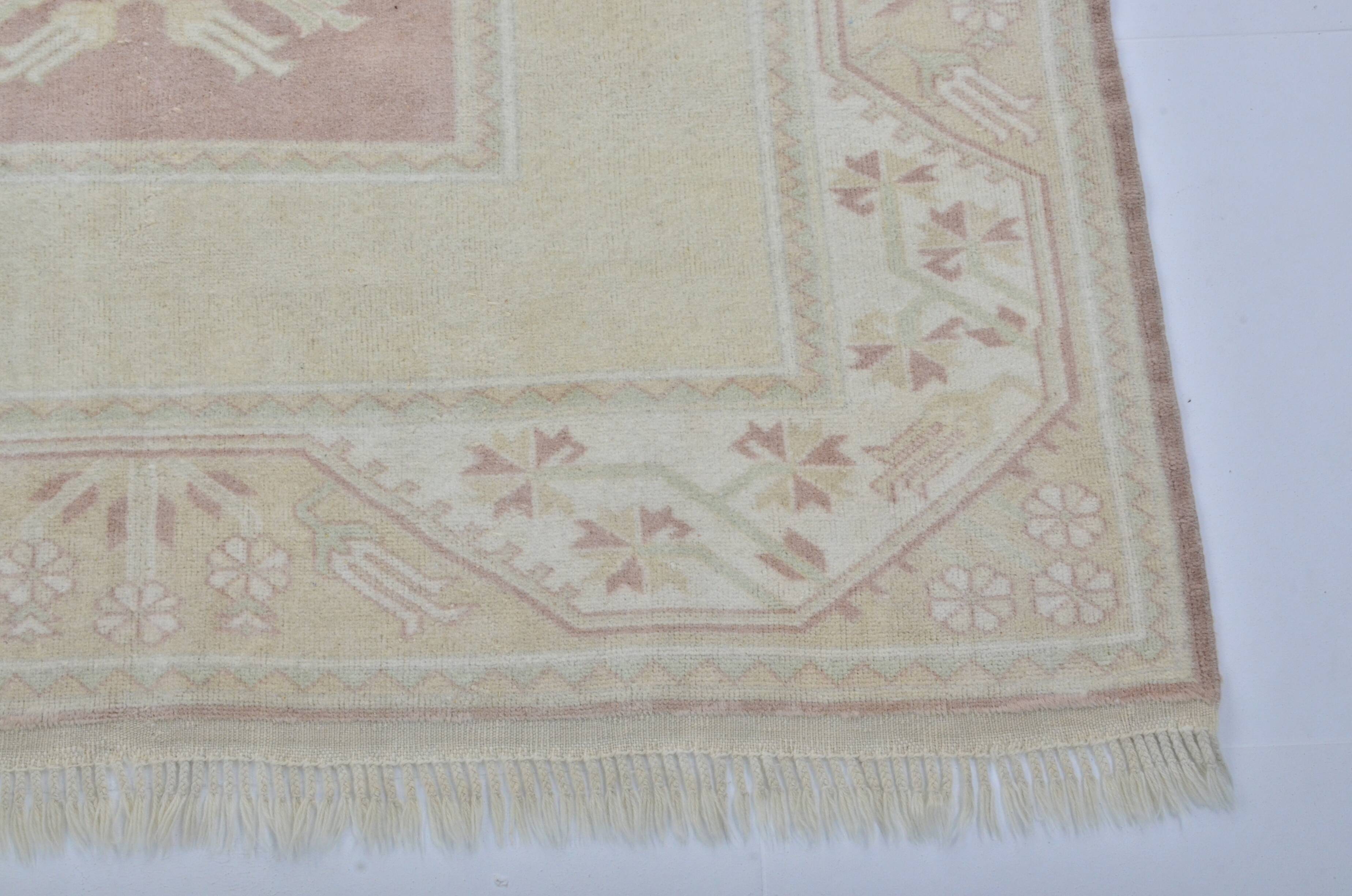 Tapis vintage neutre noué à la main sku 3591