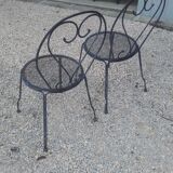 Six iron chairs forge 19th century