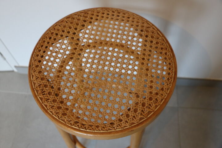 Cane seat wooden stool 755mm