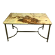 Coffee table in brass and onyx vintage 1960