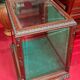 Rare counter display case / exhibition case in walnut display case.