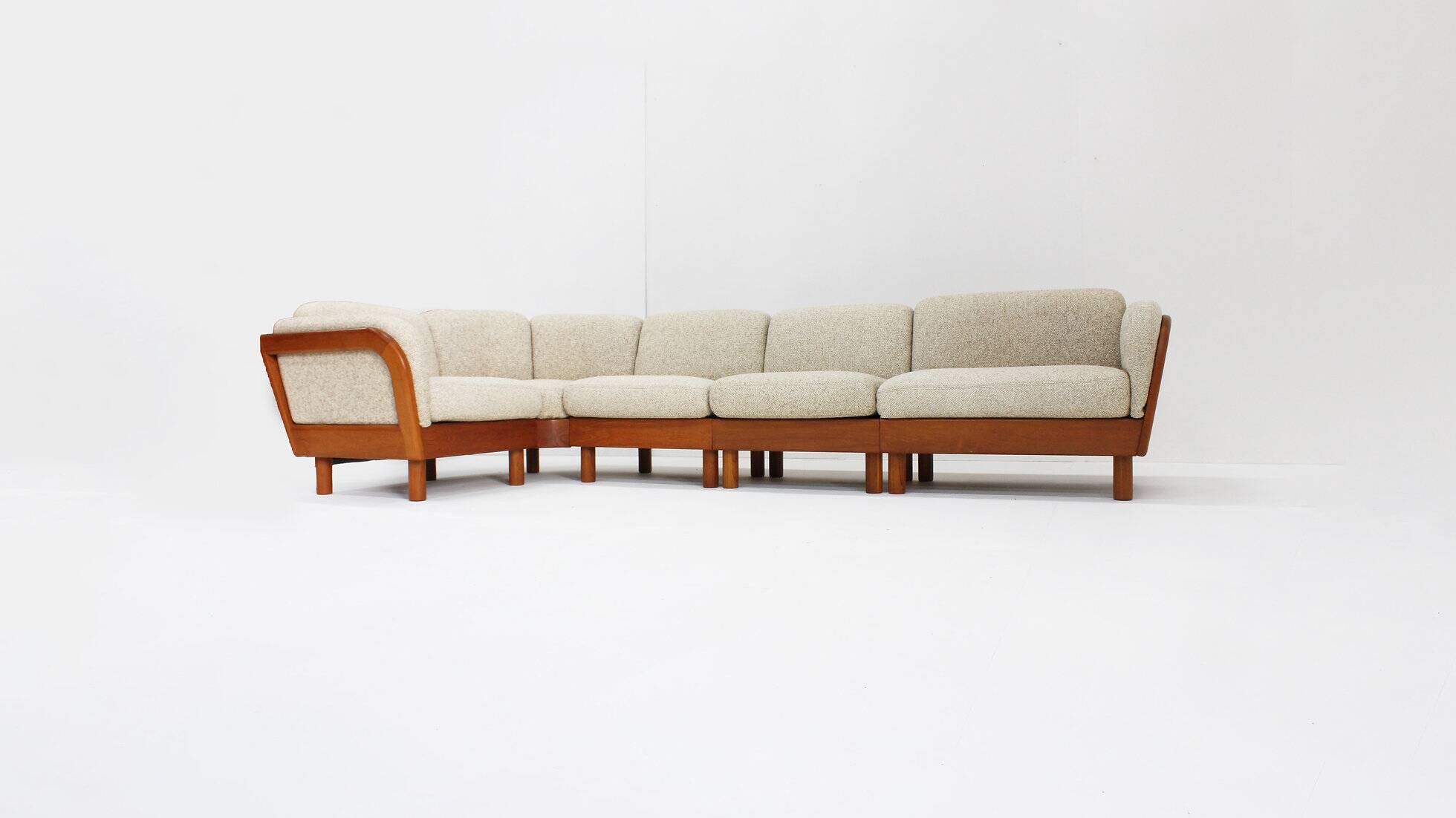 Vintage Danish mid-century corner sofa solid teak by Olsen Laursen 1960s