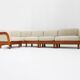Vintage Danish mid-century corner sofa solid teak by Olsen Laursen 1960s