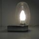 Vintage chrome and bubble glass wall lamp