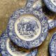 10 flat plates in English iron earth Liberty blue