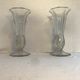 Pair of antique Art Deco style vases in moulded glass and vintage decoration