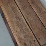 Table basse rustique en châtaignier de style ferme espagnole du XVIIIe siècle