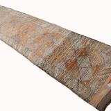 3x11 Brown & Orange Super Soft Vintage Runner Rug, 84x346Cm