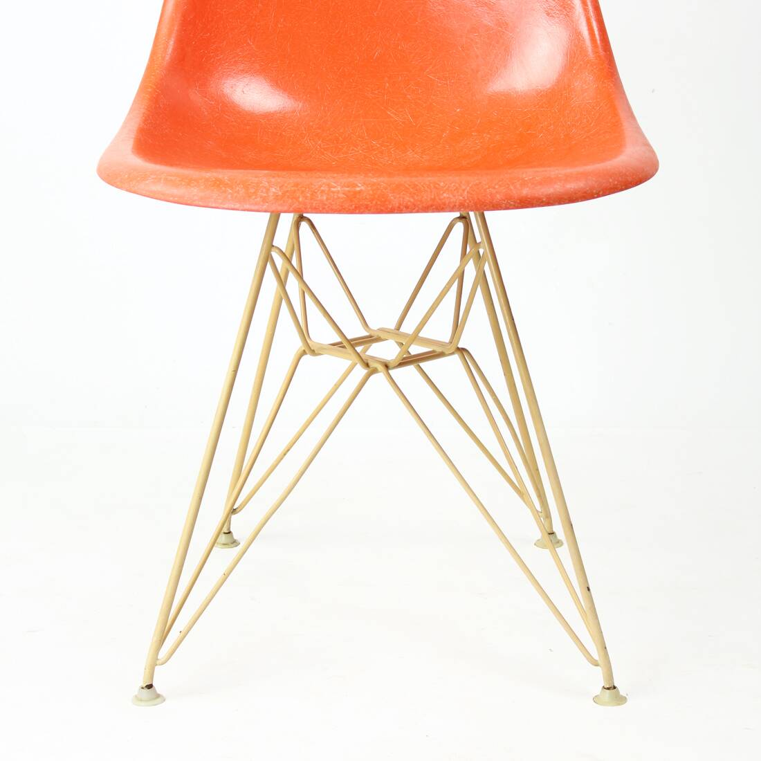 Chaise Coquille Eiffel Orange De Charles Et Ray Eames Pour Herman Miller, 1960s